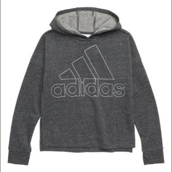 adidas Other - Adidas Girl Logo Sparkle Sweater Hoodie sz M 10/12